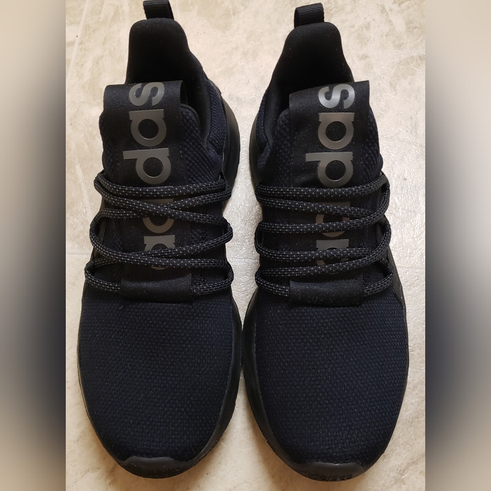 Adidas Mens Black Lite Racer Shoes 9